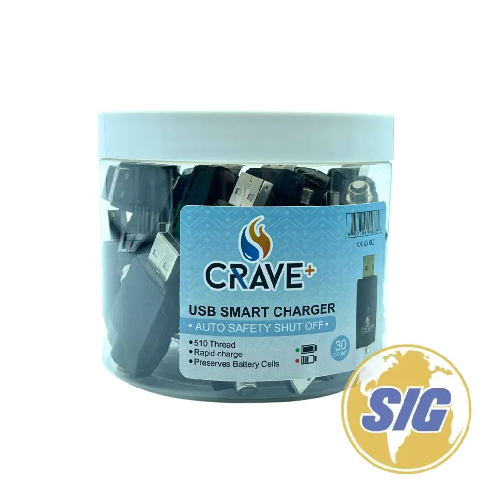 Crave Smart USB Charger 510 Thread - 30 Pack
