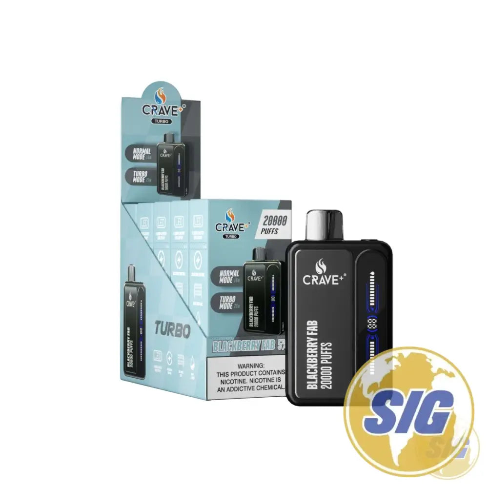Crave Turbo 20000 Puffs Disposable Vape - Blackberry Fab