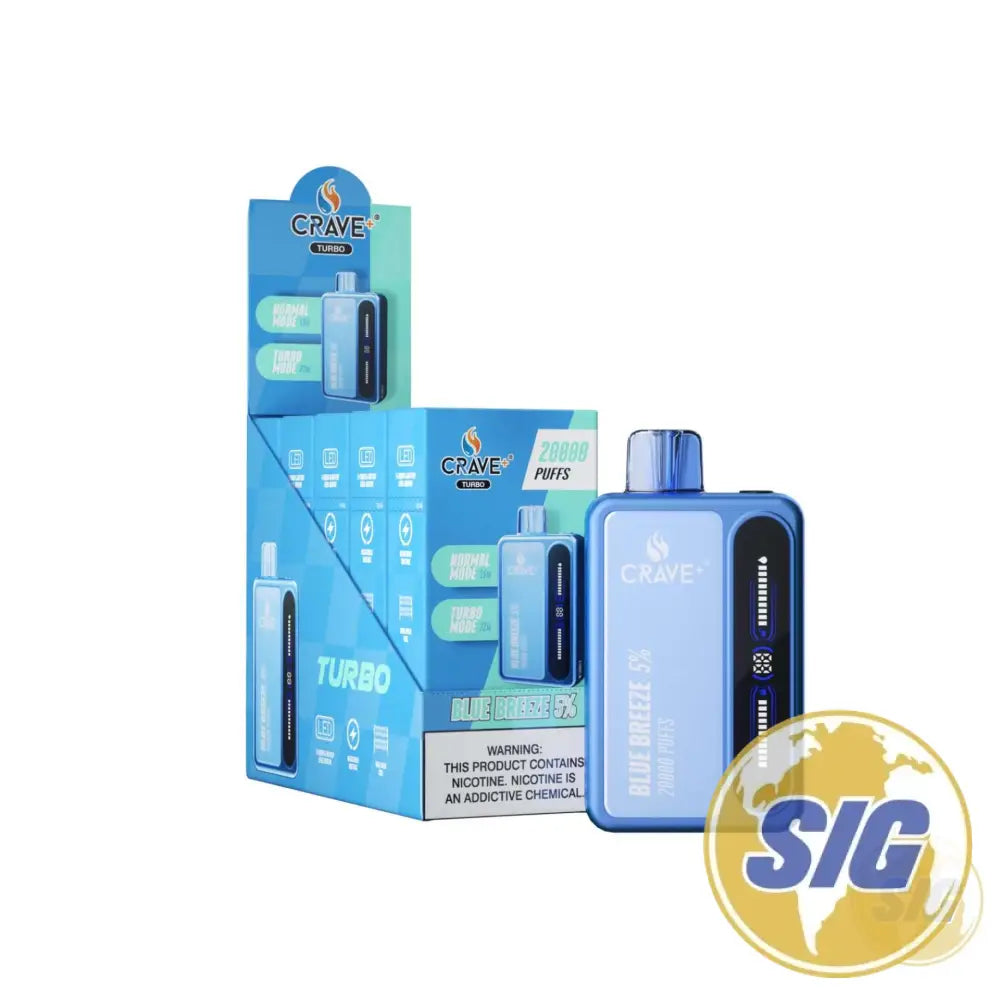 Crave Turbo 20000 Puffs Disposable Vape - Blue Breeze