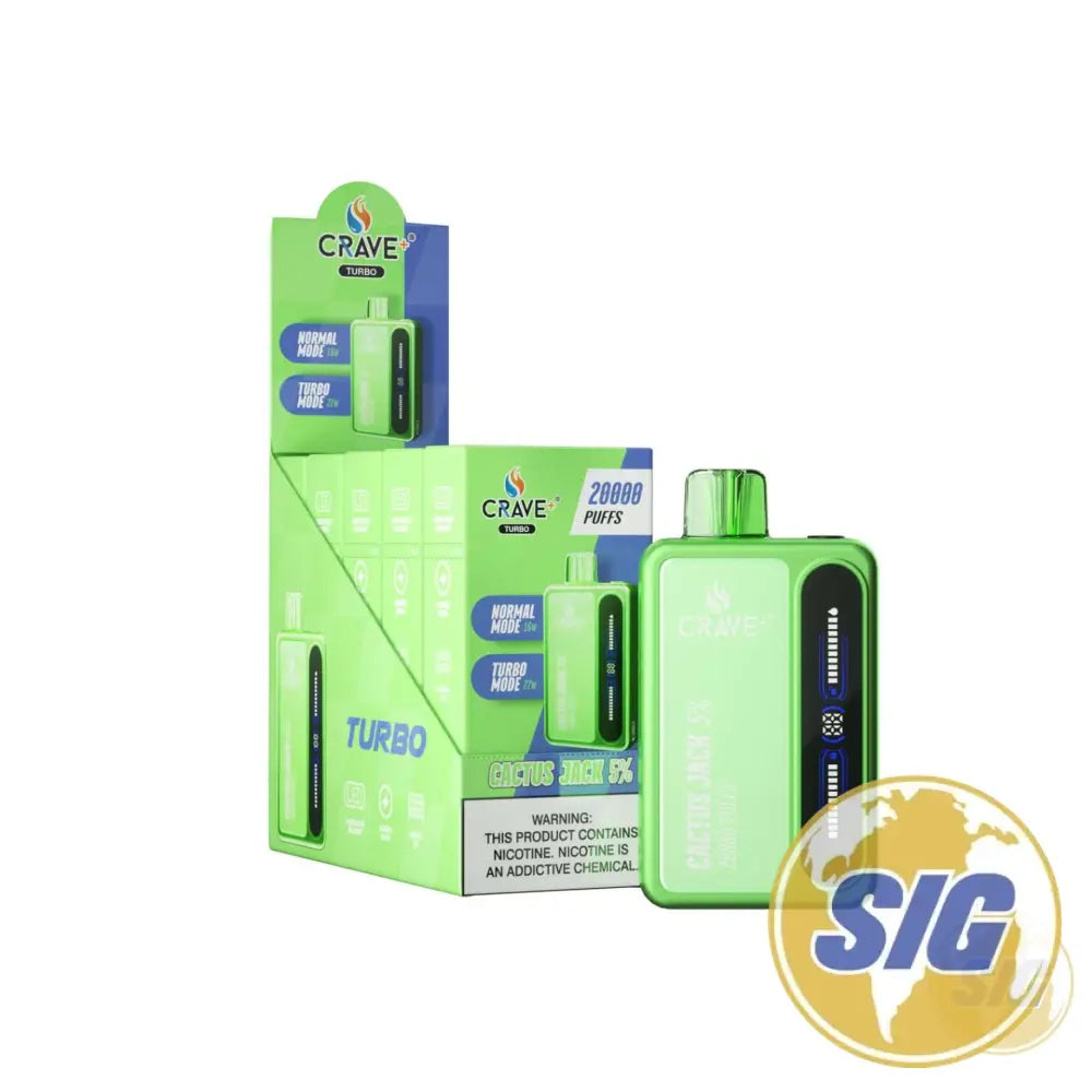 Crave Turbo 20000 Puffs Disposable Vape - Cactus Jack