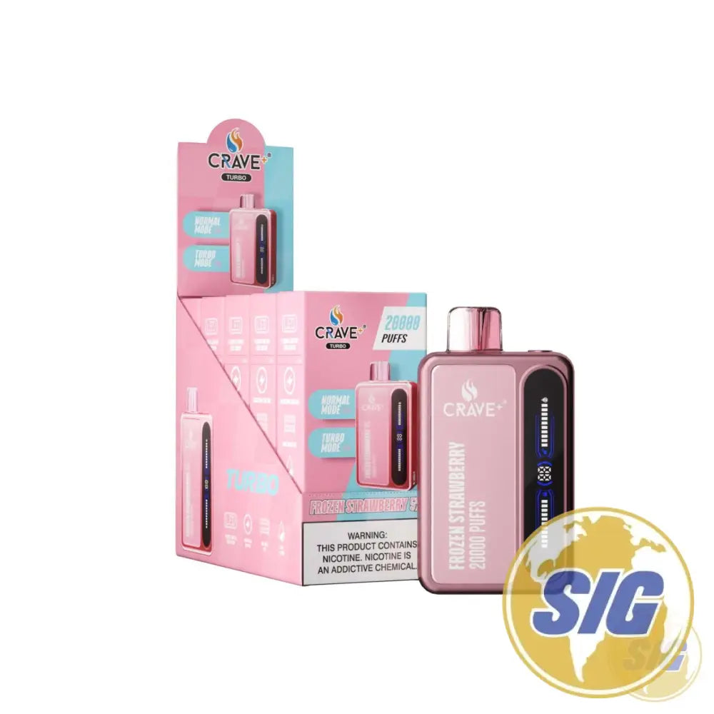 Crave Turbo 20000 Puffs Disposable Vape - Frozen Strawberry