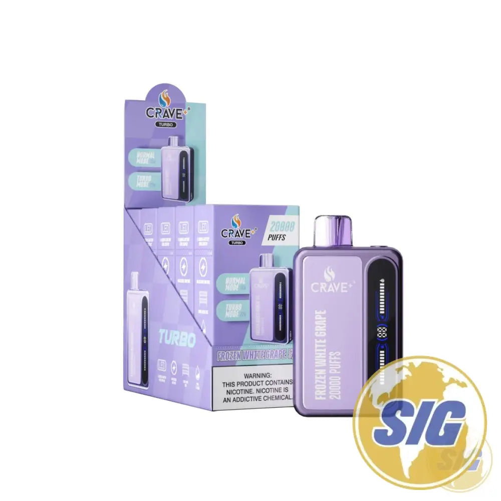 Crave Turbo 20000 Puffs Disposable Vape - Frozen White Grape