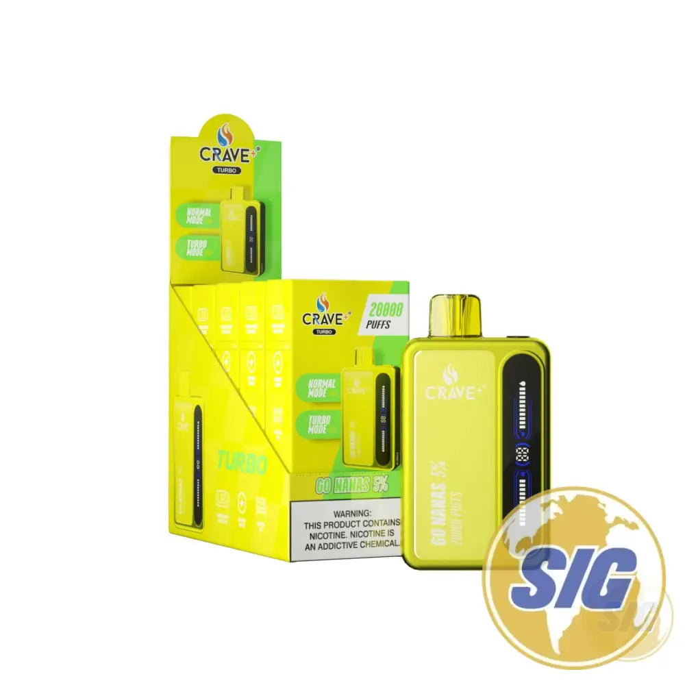 Crave Turbo 20000 Puffs Disposable Vape - Go Nanas