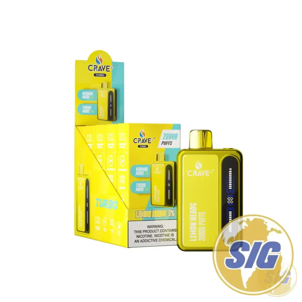 Crave Turbo 20000 Puffs Disposable Vape - Lemon Heads