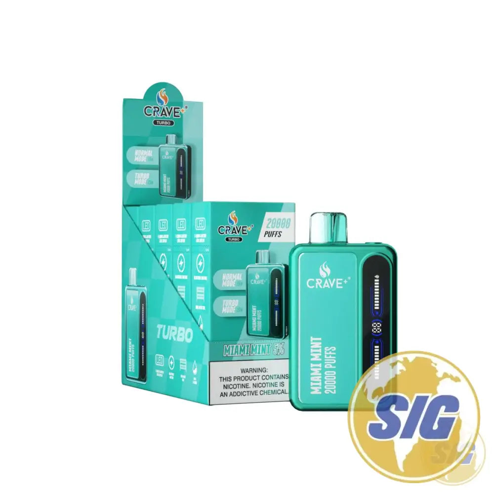 Crave Turbo 20000 Puffs Disposable Vape - Miami Mint