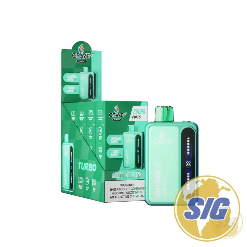 Crave Turbo 20000 Puffs Disposable Vape - Mint Bomb