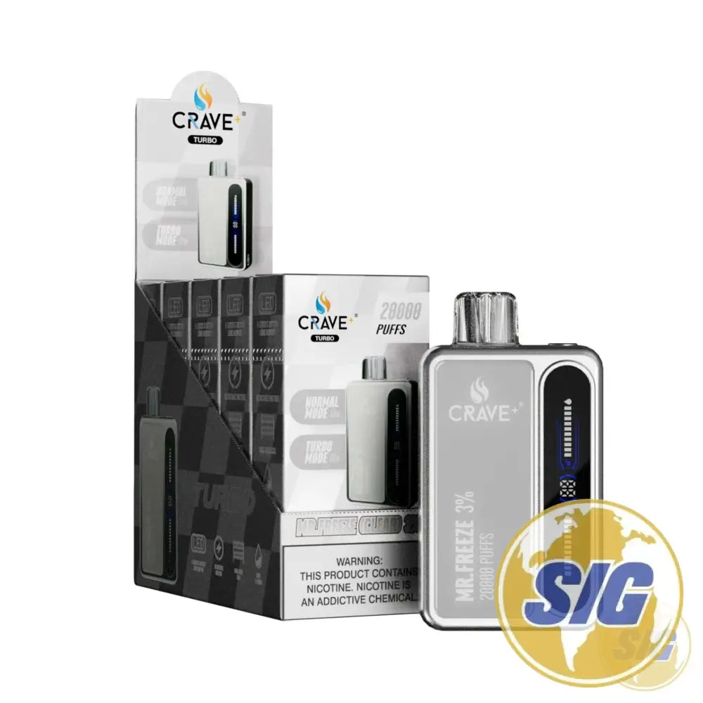 Crave Turbo 20000 Puffs Disposable Vape - Mr Freeze 3% 