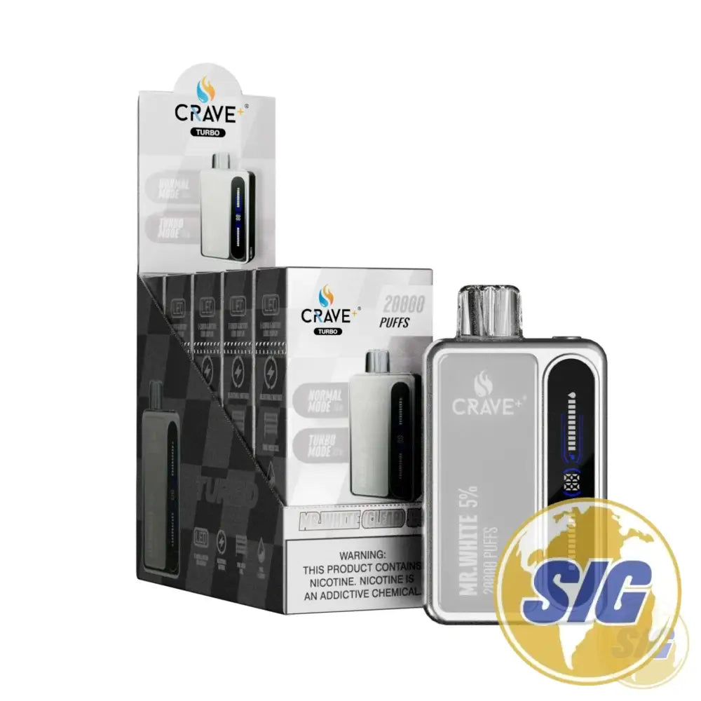 Crave Turbo 20000 Puffs Disposable Vape - Mr White 5% 