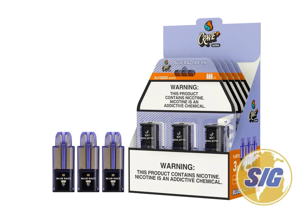Crave Ultra Pods 20K Puffs - Blue Razz Ice - Disposable