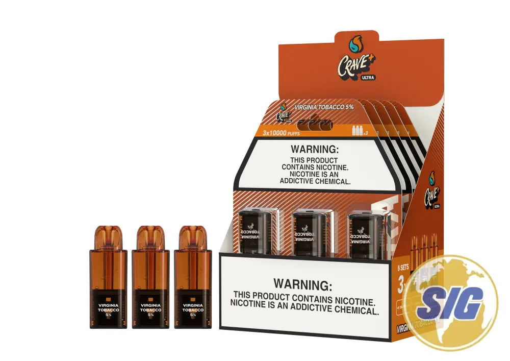 Crave Ultra Pods 20K Puffs - Virginia Tobacco 5% - Disposable