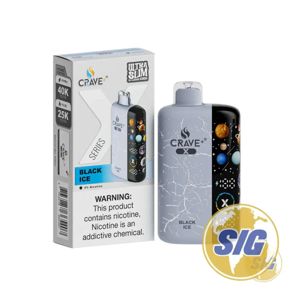 Crave X Series Ultra Slim Disposable Vape - Black Ice