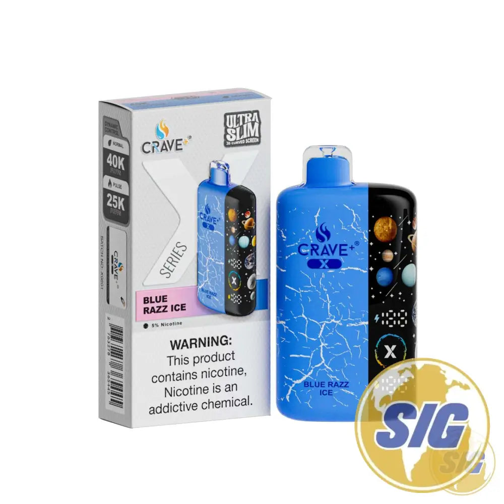 Crave X Series Ultra Slim Disposable Vape - Blue Razz Ice