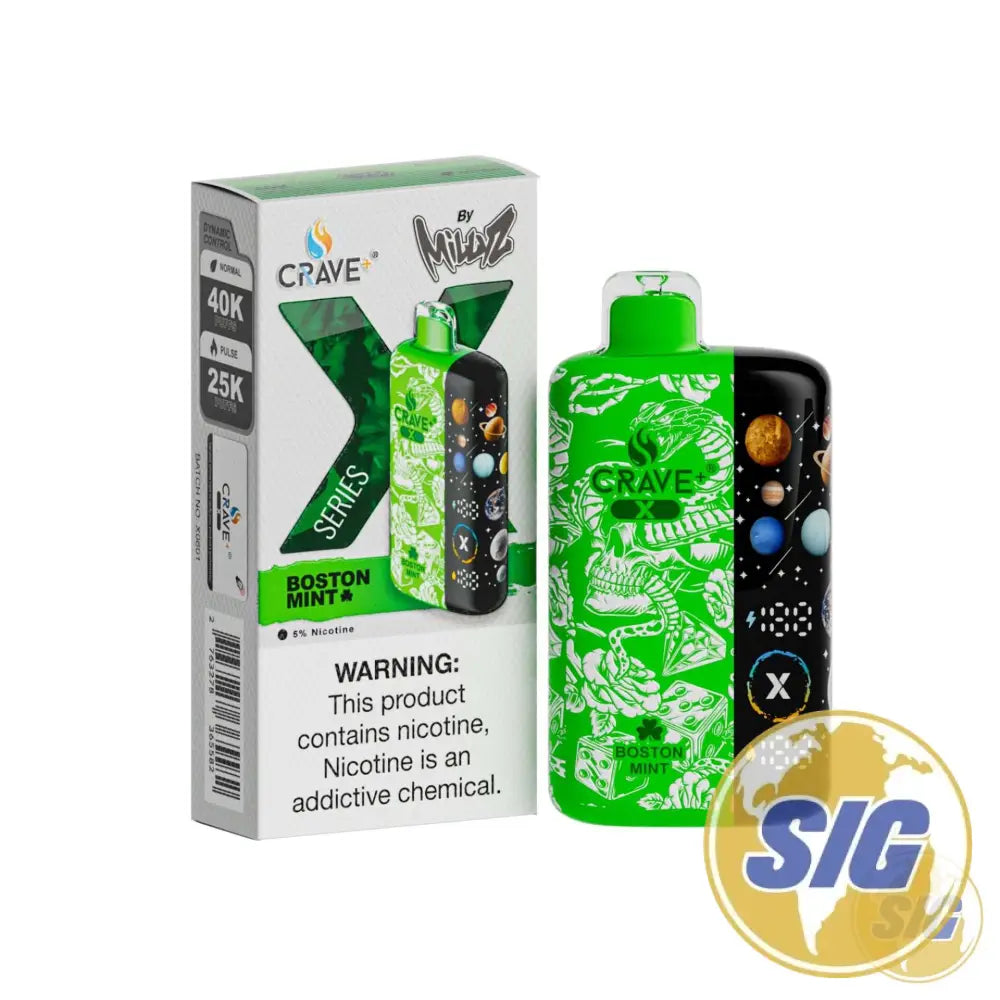 Crave X Series Ultra Slim Disposable Vape - Boston Mint