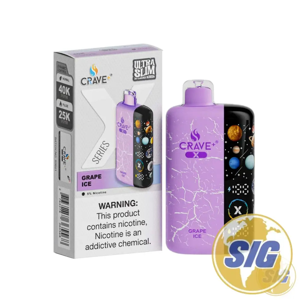 Crave X Series Ultra Slim Disposable Vape - Grape Ice