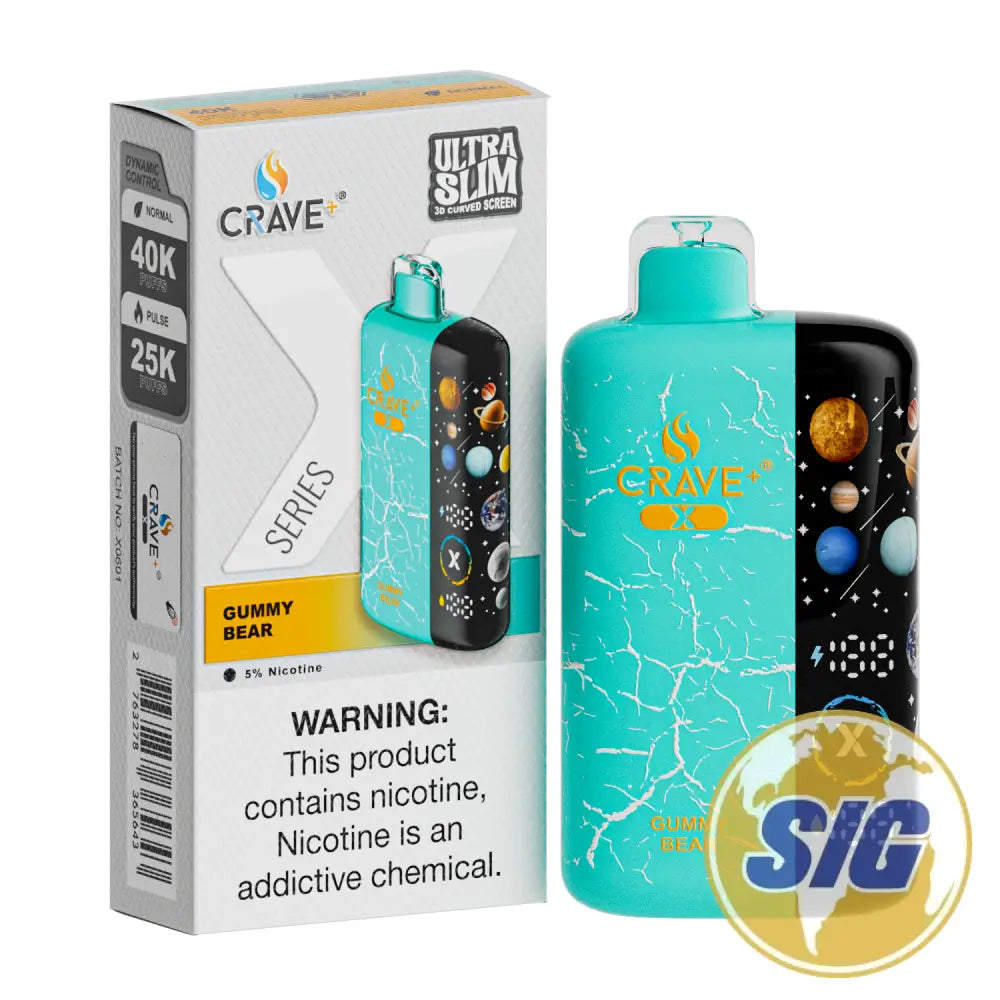 Crave X Series Ultra Slim Disposable Vape - Gummy Bear