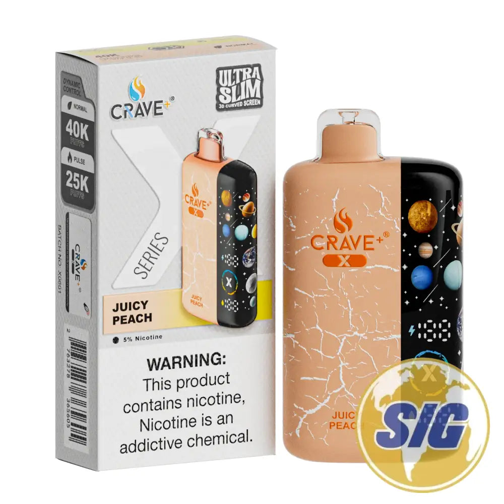 Crave X Series Ultra Slim Disposable Vape - Juicy Peach