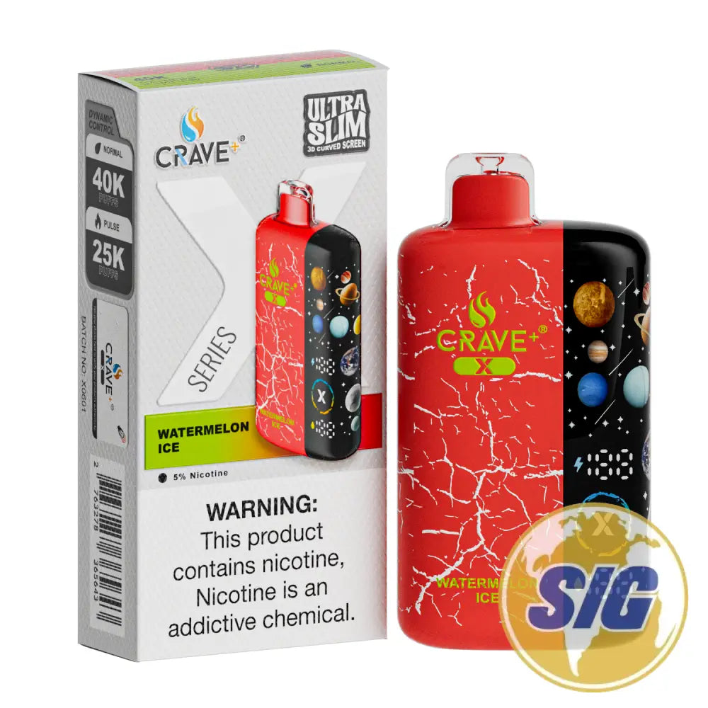 Crave X Series Ultra Slim Disposable Vape - Watermelon Ice