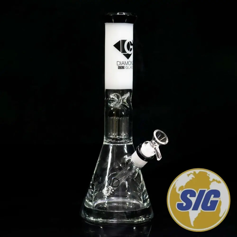 Diamond Glass Colored Neck Tree Beaker |REF: DGW 1046|