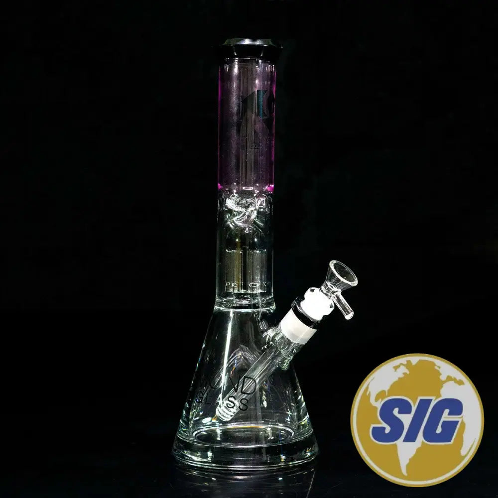 Diamond Glass Colored Neck Tree Beaker |REF: DGW 1046|