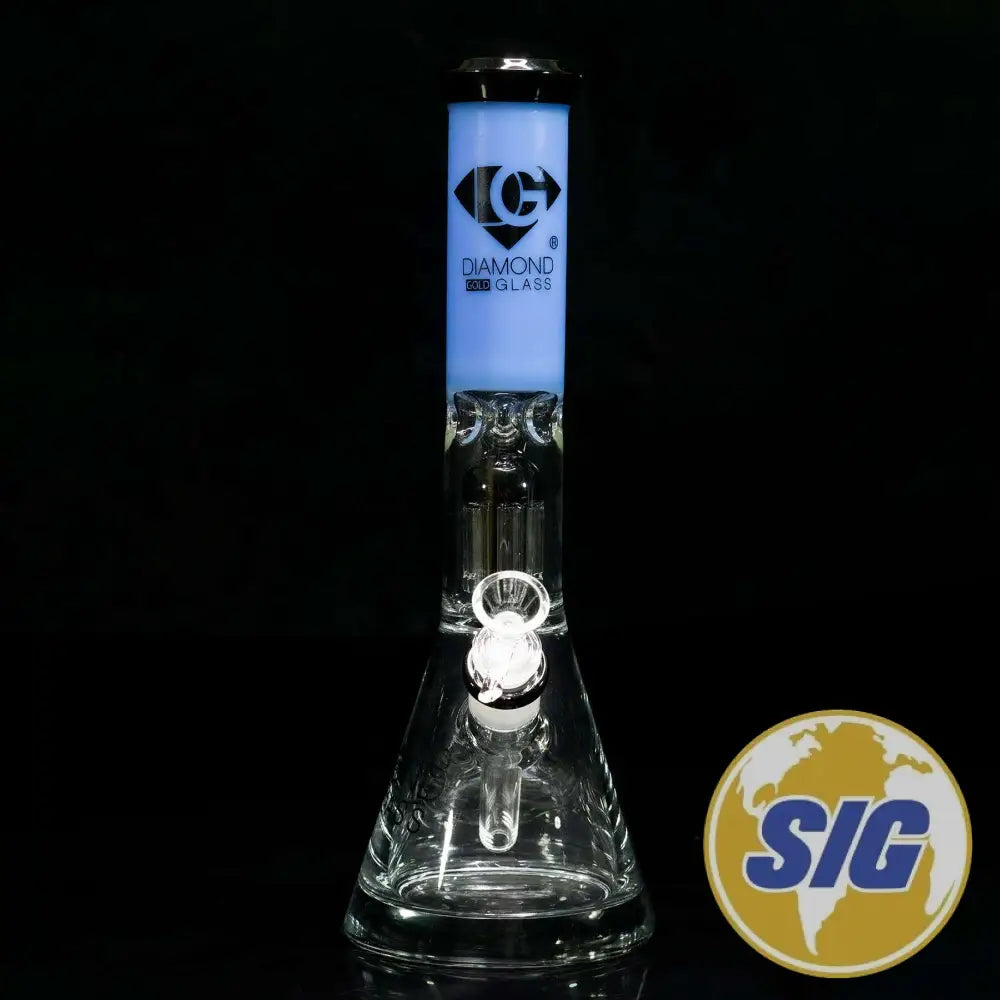Diamond Glass Colored Neck Tree Beaker |REF: DGW 1046|