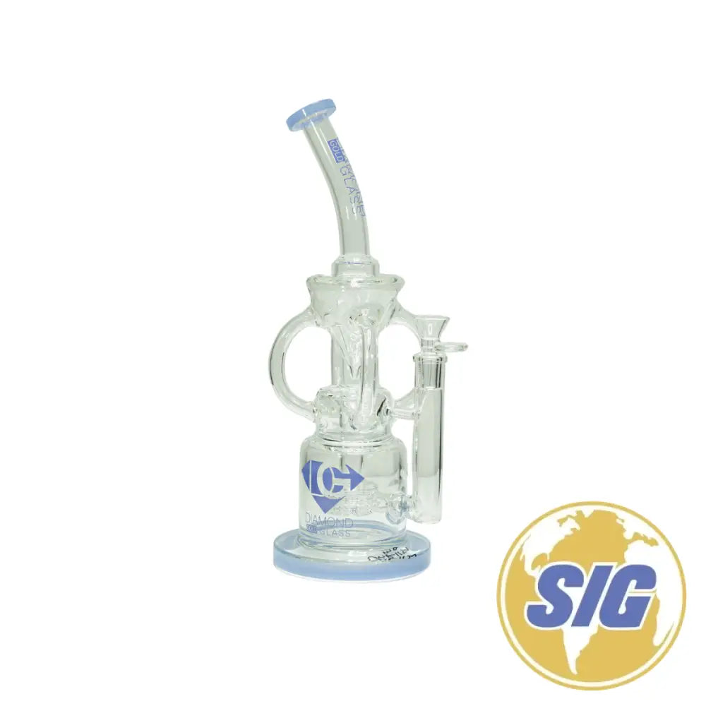 Diamond Glass Fountain Recycler Water Pipe |REF: DGR 1159|