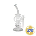 Diamond Glass Fountain Recycler Water Pipe |REF: DGR 1159|