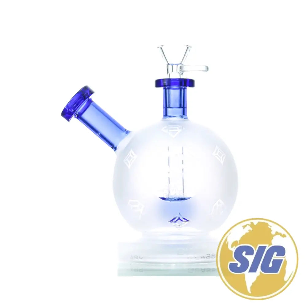 Diamond Glass Frosted Ball Water Pipe |REF: DGR 1094|