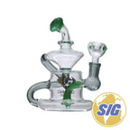 Diamond Glass Mini Klein Recycler Dab Rig |REF: DGR 1034|