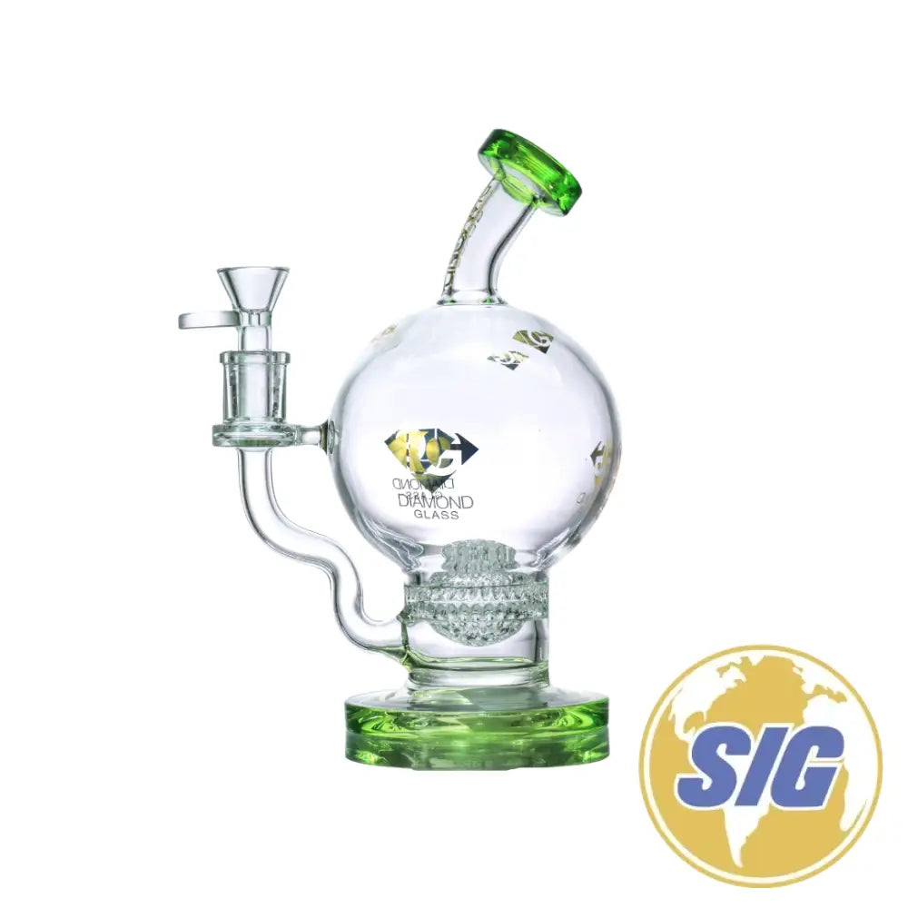 Diamond Glass Snow Globe w/ Fritted Perc |REF: DGR 1085|