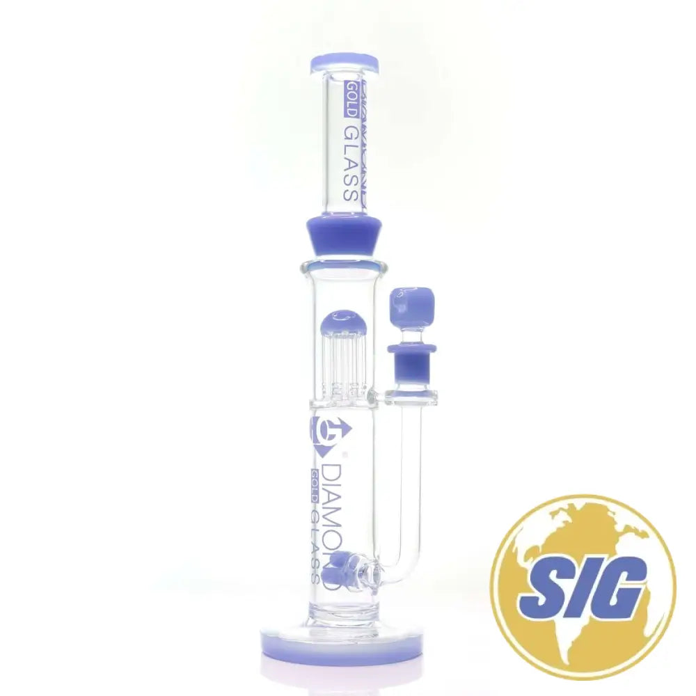 Diamond Glass Triple Stemline Water Pipe |REF: DGW 1034|