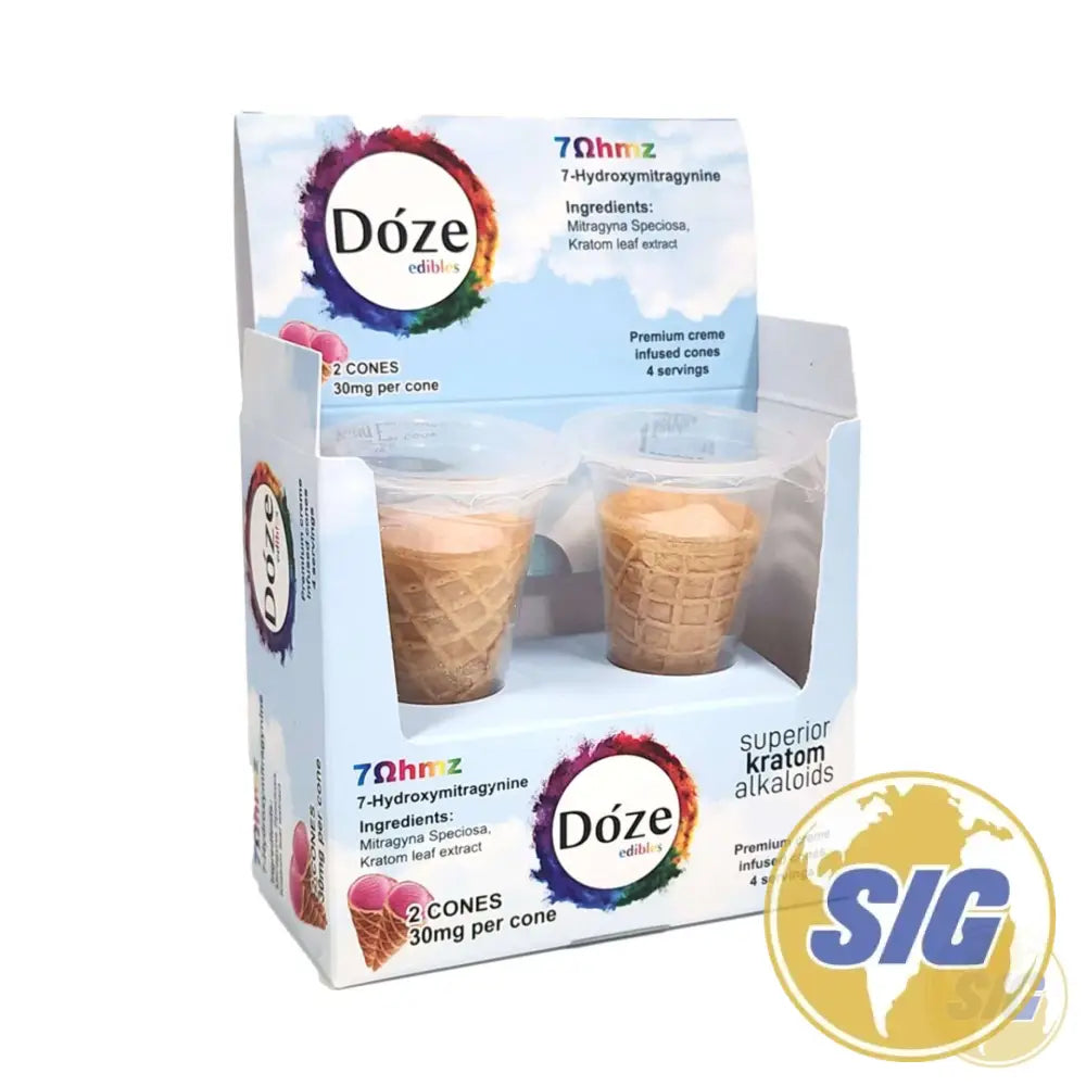 Doze 7-Ohmz Premuim Creme Infuzd Cones 4 x 2 Cones Box