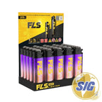 FLS Lighter 25CNT Display |Design Solid Colors| - PURPLE