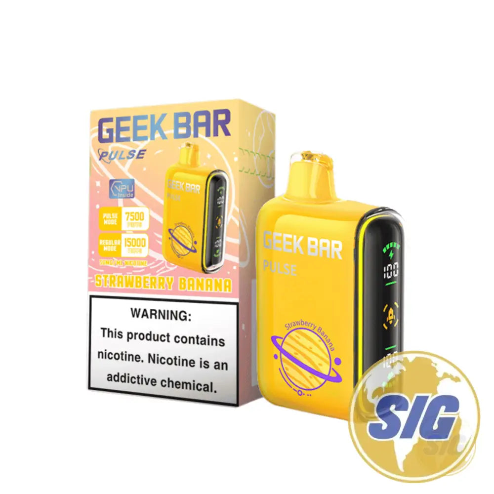 Geek Bar Pulse 15000 Puffs Disposable Vape - Strawberry Banana