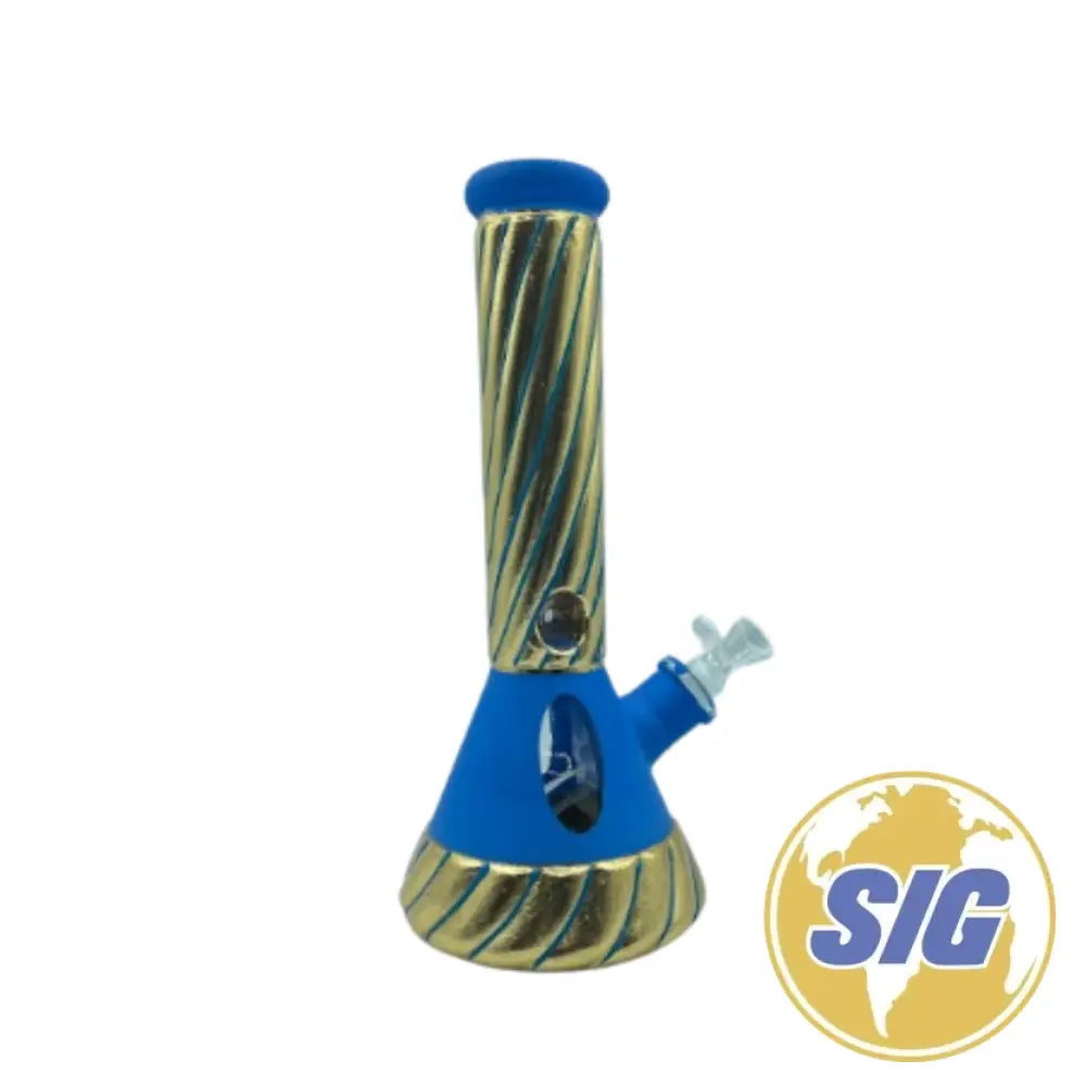 Gold Swirls Beaker Water Pipe |Ref: RG 254|