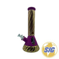 Gold Swirls Beaker Water Pipe |Ref: RG 254|