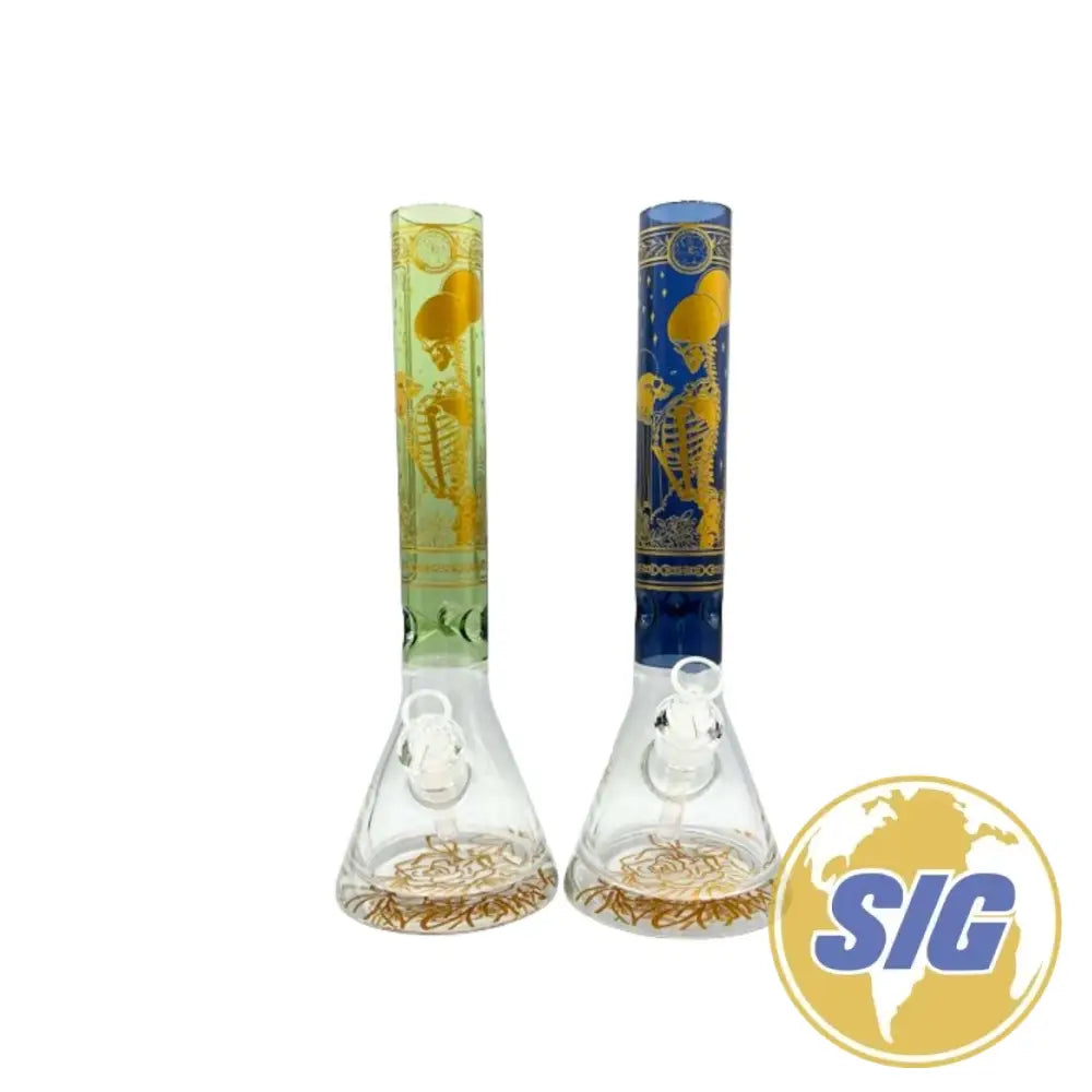 Golden Pattern Water Pipe |REF: WP HX 039|