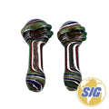Green Striation Hand Pipe |REF: HP 142|
