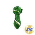 Green Surge Glass Hand Pipe |REF: HP 197|