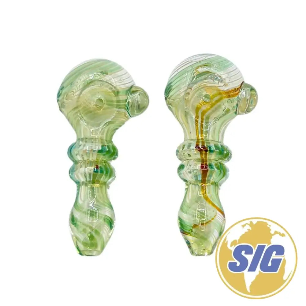 Green Twist Hand Pipe |REF: HP 332|