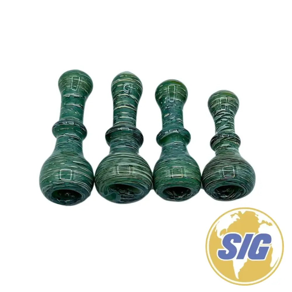 Green Whorl Hand Pipe |REF: HP 352|