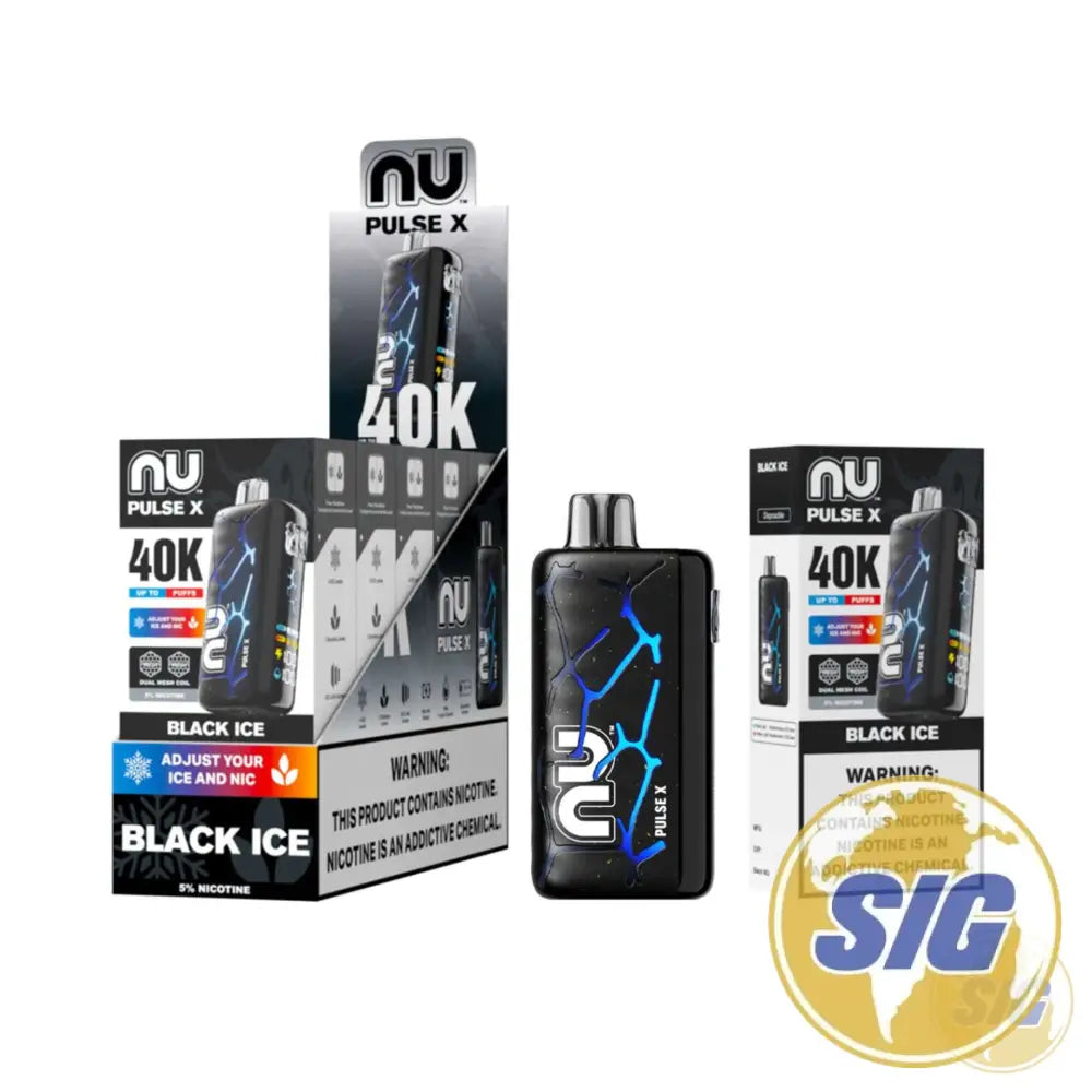 NU Pulse X 40k Puffs Ice Control Disposable Vape - Black Ice