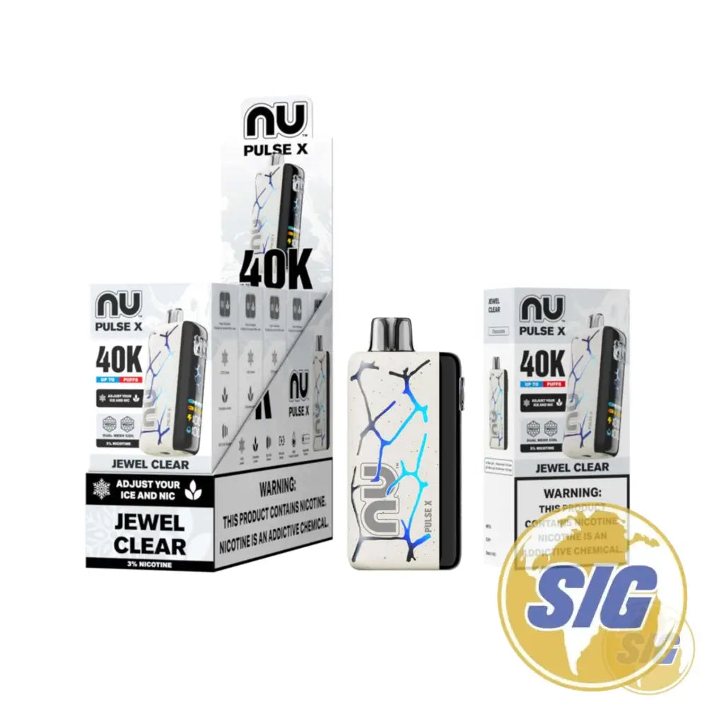 NU Pulse X 40k Puffs Ice Control Disposable Vape - Jewel Clear 3% 