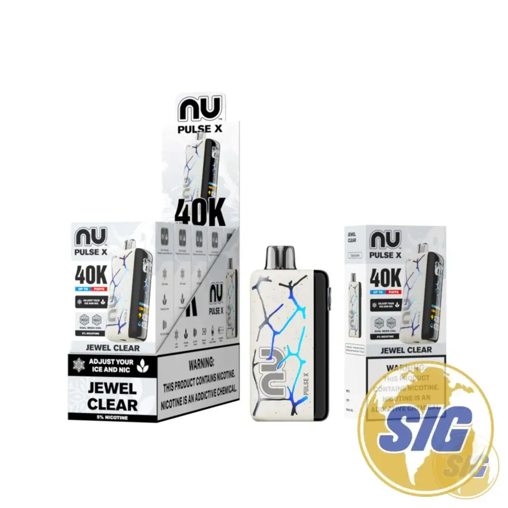 NU Pulse X 40k Puffs Ice Control Disposable Vape - Jewel Clear 5% 