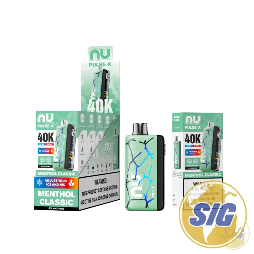 NU Pulse X 40k Puffs Ice Control Disposable Vape - Menthol Classic
