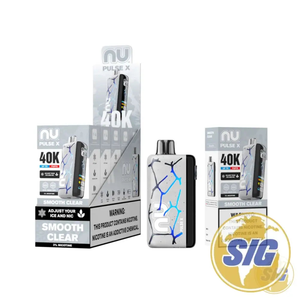 NU Pulse X 40k Puffs Ice Control Disposable Vape - Smooth Clear 3% 