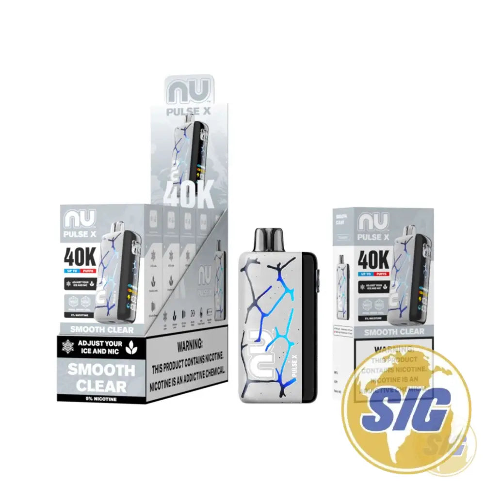 NU Pulse X 40k Puffs Ice Control Disposable Vape - Smooth Clear 5% 