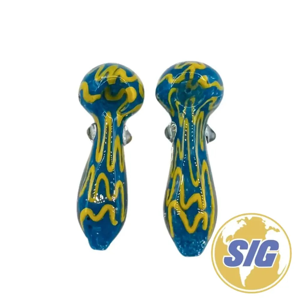 Oceanic Gold Spiral Hand Pipe |REF: HP 323|