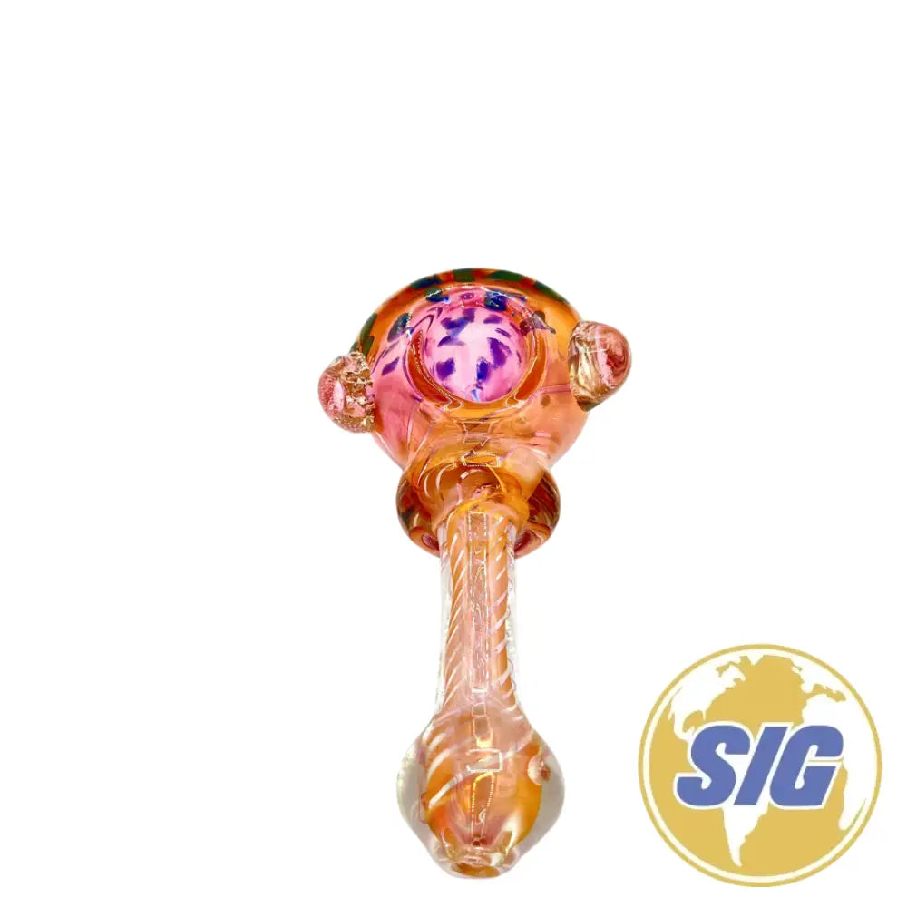 Orange Swirl Hand Pipe |REF: HP 148|
