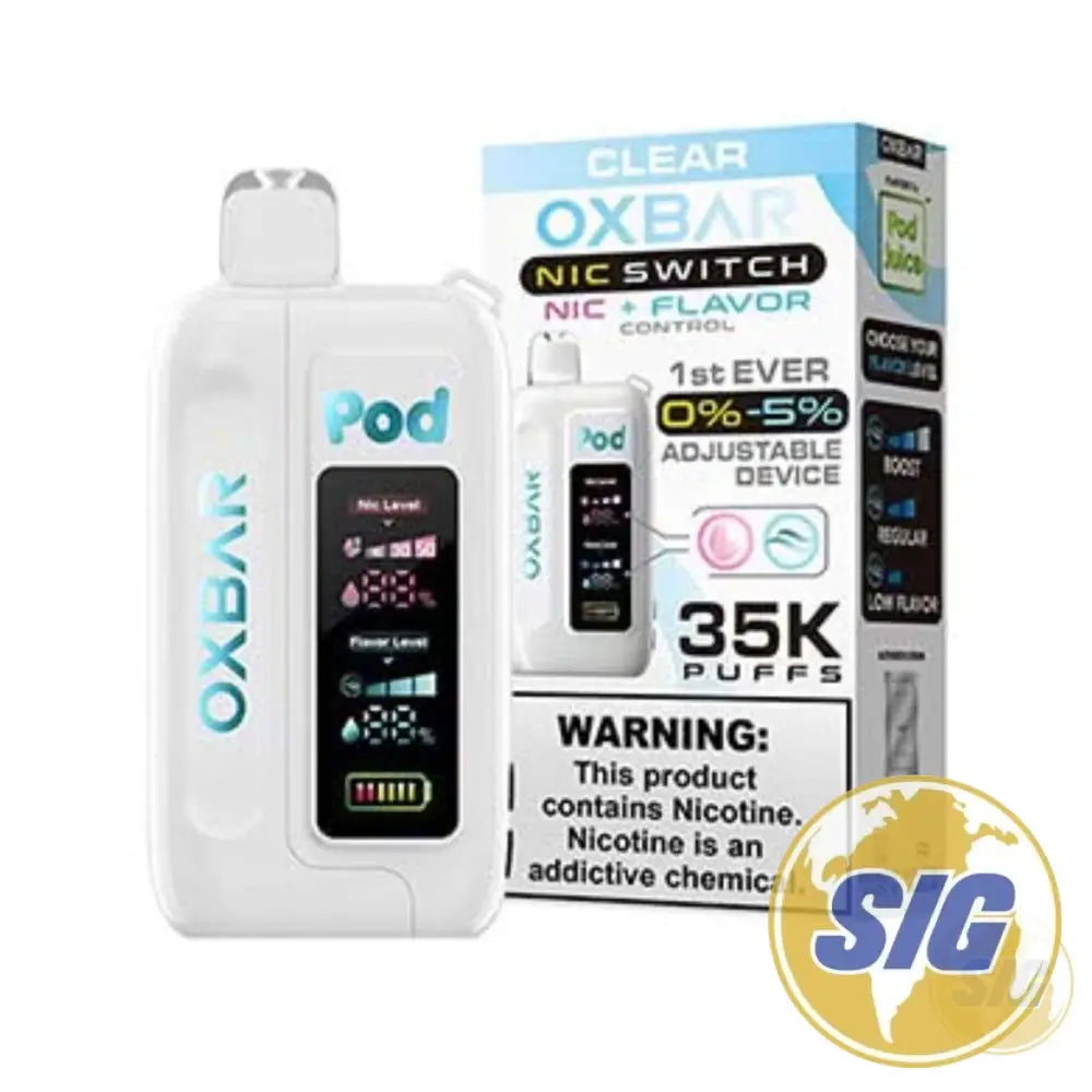 OX Bar x Pod Juice Nic Switch Control 35K Puffs Disposable - Clear 5% 