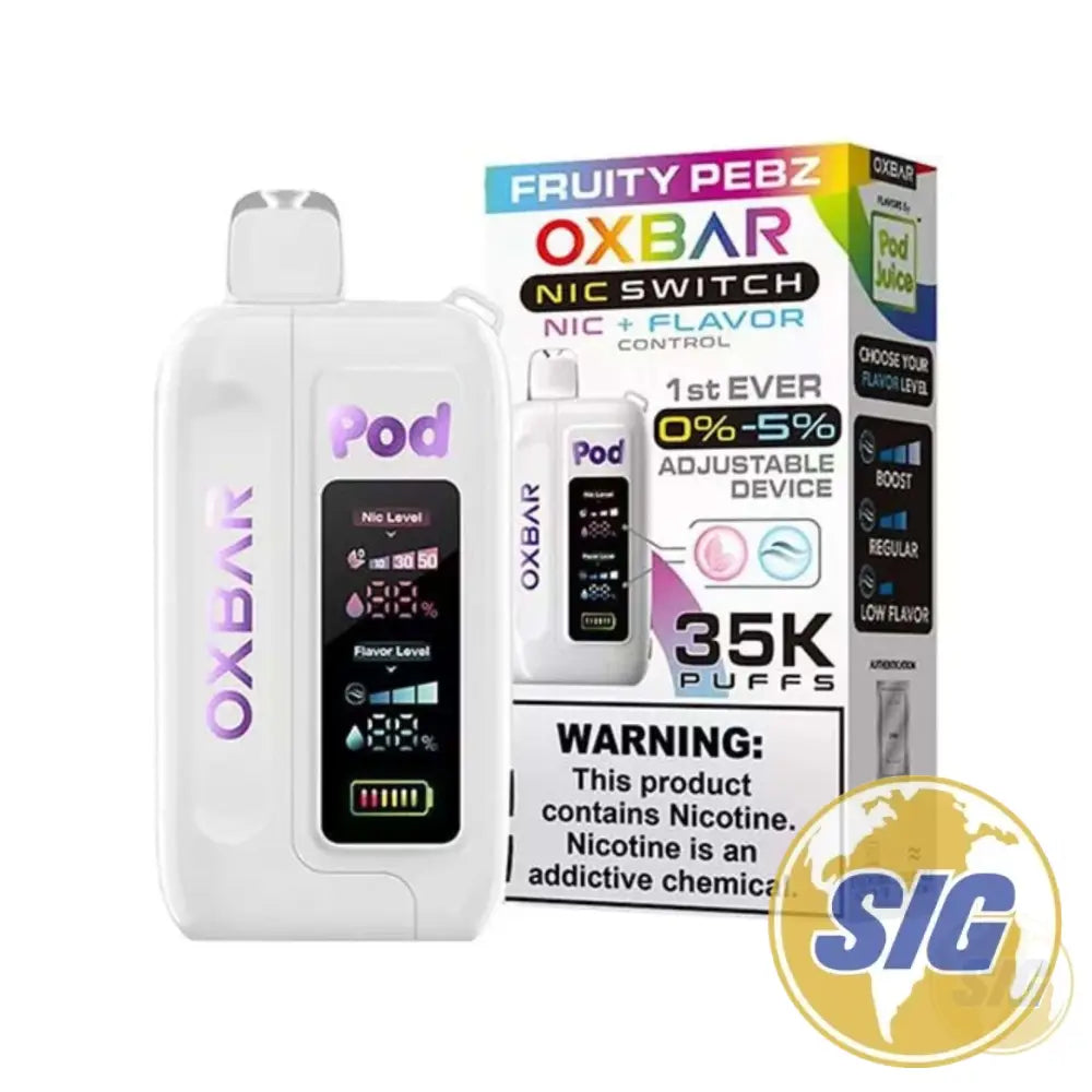 OX Bar x Pod Juice Nic Switch Control 35K Puffs Disposable - Fruity Pebz